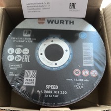 25 Stück Würth Speed Trennscheiben 1mm stahl Zebra 125x1,0x22,23mm