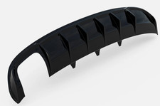 Heck Ansatz Diffusor Audi A4 B8 Limo / Avant Doppelauspuff links schwarz