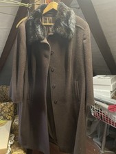 DDR (N)Ostalgie Winter-Mantel VEB Damenmoden Bretnig Gr. M59 m. Fell-?-Kragen