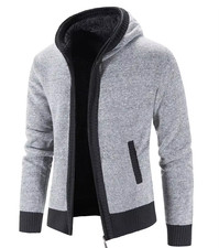 Herren Strickjacke Fleece Warm