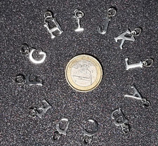 massiv Sterling Silber 925 Buchstaben Anhänger auch vergoldet - Ketten im Shop