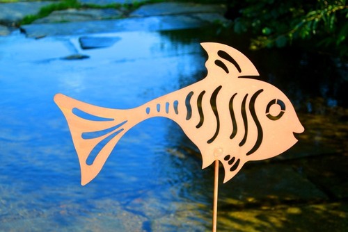 Rostdeko gartenstab fisch - rostdeko, deko