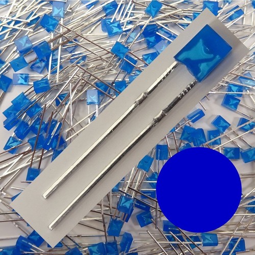 Led rechteckig blau diffus - rechteckig,