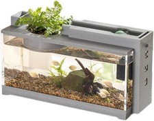 Schreibtisch Aquarium mit Wasserpumpe, Mini Aquarium Starterset Tischaquarium