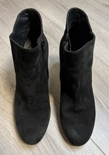 Paul Green Damen Stiefelette Gr. 6 ( Gr. 39), schwarz, Wildleder, Gebraucht