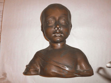 Bronze Büste Skulptur Kind