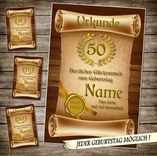Urkunde 18 20 30 40 50 60 70