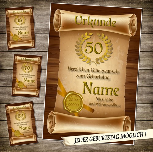 Urkunde 50 60 - 30,