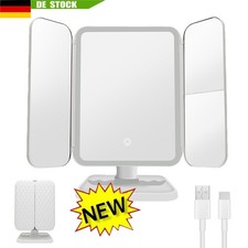 3 Weg Schminken Spiegel mit LED Beleuchtung Kosmetik Spiegel Licht beleuchtet DE