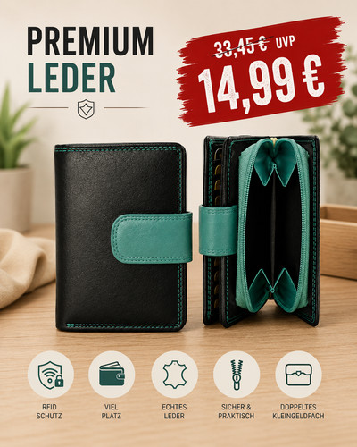 Damen geldbörse echt leder - damen,