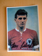 DFB - Hans Schäfer Fussball-WM 1954 - AK m. Unterschrift