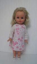 Ältere Götz Puppe mit blauen Schlafaugen und langen blonden Haaren 