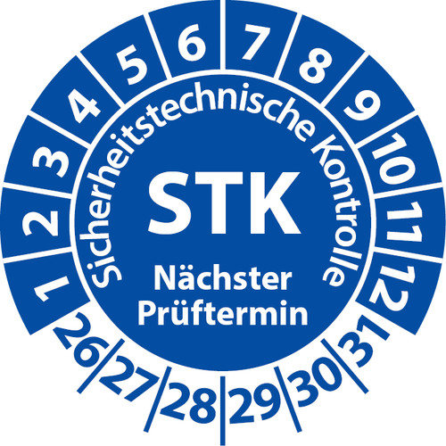 Prüfplakette stk - prüfplakette,
