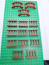 14x Lego Zaun, Spindelzaun Rotbraun, Braun 21229, 30055, 15332