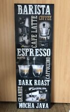 Glasbild Kaffee 95cm x 33 cm Dekoration Café Kaffee Bild Wand ✅  Wie Neu  ✅