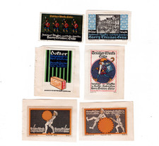 6 alte Reklamemarken Trüller-Werke in Celle - Zwieback-, Waffel- und Keks-Fabrik