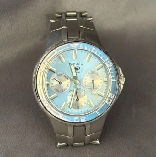 Fossil blue armbanduhr - blue, bq-9185