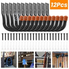 12 Set Wand-Haken Geräte-Träger Werkzeug-Halterung Schlauch-Halter Garage Keller