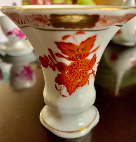 Herend apponyi orange vase - herend,