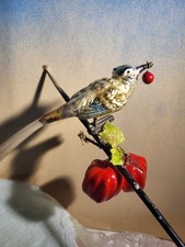 Vogel Zum Anklemmen - Antik- Mit Beere Im Schnabel + Weiteres  Christbaumschmuck