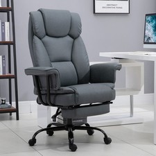 Vinsetto Bürostuhl Chefsessel Computerstuhl höhenverstellbar mit Fußstütze PU