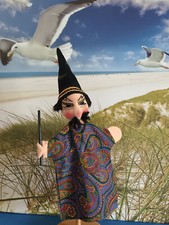 Handpuppe Zauberer von Kersa Künstlerpuppen ca. 33 cm groß mit Zauberhut