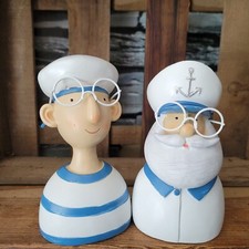 2 x  Maritime Figuren Büste