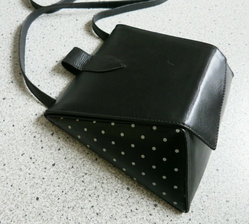 Handtasche leder schwarz mit - handtasche,
