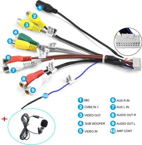 20pin rca kabel - +, externes