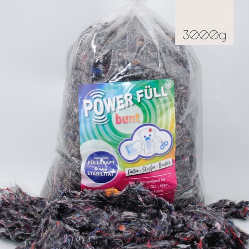 Füllwatte grau 3kg - grau,