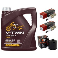 Öl Set 4L Inspektion Ölfilter Zündkerzen für BMW R 1200 C 259C R1200 R2C 1997-03