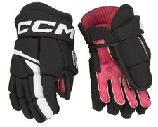 CCM NEXT Eishockey Handschuhe Bambini Schwarz-Weiß
