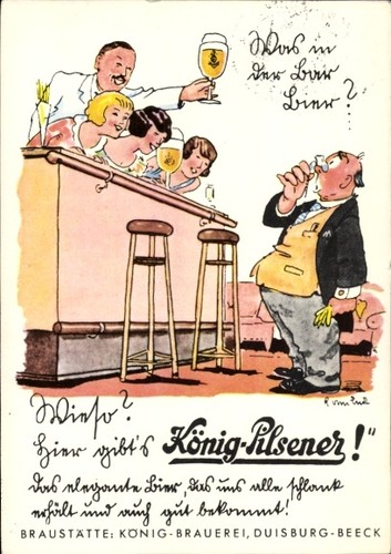 Künstler könig pilsner - ak,