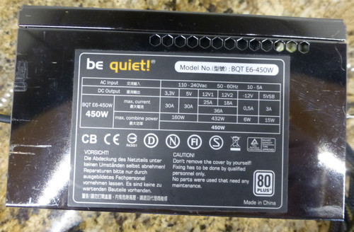 Quiet pure power 450w - be, -450w