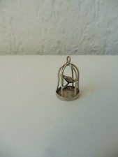 schöner, alter Anhänger  ,  835 Silber   ,  Silberfigur , Vogelkäfig 