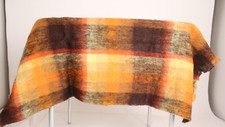 Mohair Decke Wolle 130cm x 100cm Angoraziege Schottisches Muster warm weich