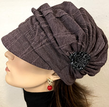 Damenmütze Mütze Hut Schirmmütze Handarbeit Kappe mit Schirm DOPPELLAGIG