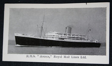 RMS ANDIES Royal Mail Lines Handelsschiff Vintage 50er Jahre Fotokarte