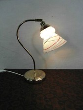 Tischlampe Antik Stil Messing Glasschirm Verstellbar Leuchte Edel Zeitwandel 7a3