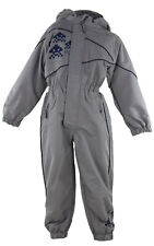 Kinder Regenanzug Regenoverall Jungen Overall Übergangsanzug  Gr. 80-122 grau Ju