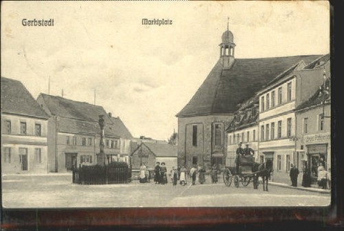 Gerbstedt marktplatz 1911 - gerbstedt, x