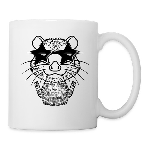 Opossum tasse mit sonnenbrille - opossum,