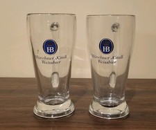 2 Vintage Beer Glass Mugs