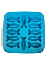 Ikea PLASTIS Eiswürfelform Eis Würfel BPA frei  Blau Fisch 60138113