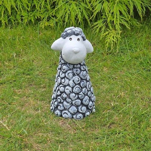 Gartenfigur witziges schaf aus - gartenfigur,