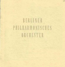 Berlin April 1956 Programm Berliner Philharmoniker Karajan / Schwarzkopf
