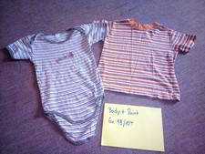 Body & Shirt,gestreift,Gr.98/104 für Jungen