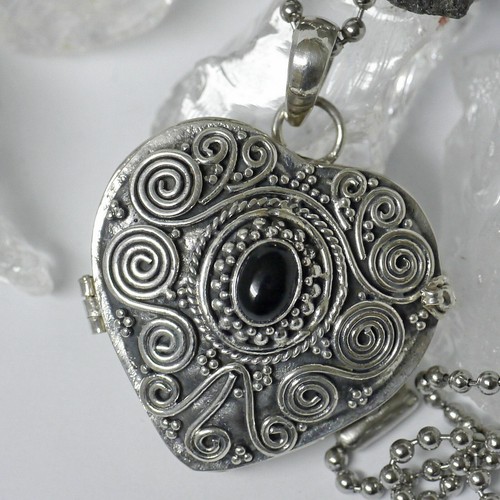 925 silber herz medaillon - 925,