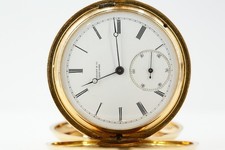TIFFANY & Co. Taschenuhr Gold 18K Savonette "NEW YORK" Ø 47 mm || 104,94 g