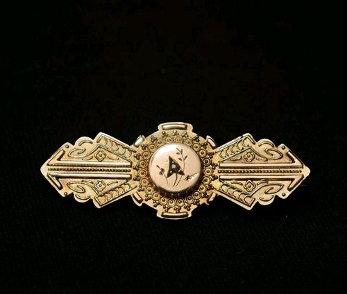 Alte 585 gold brosche art - 585,